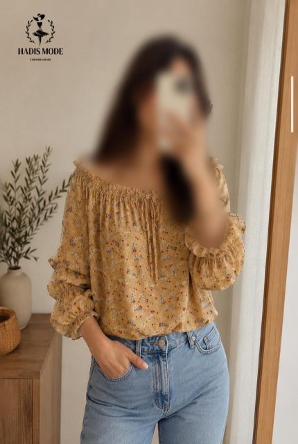 شومیز یقه قایقی دخترانه زنانه وارداتی برند PRIMARK