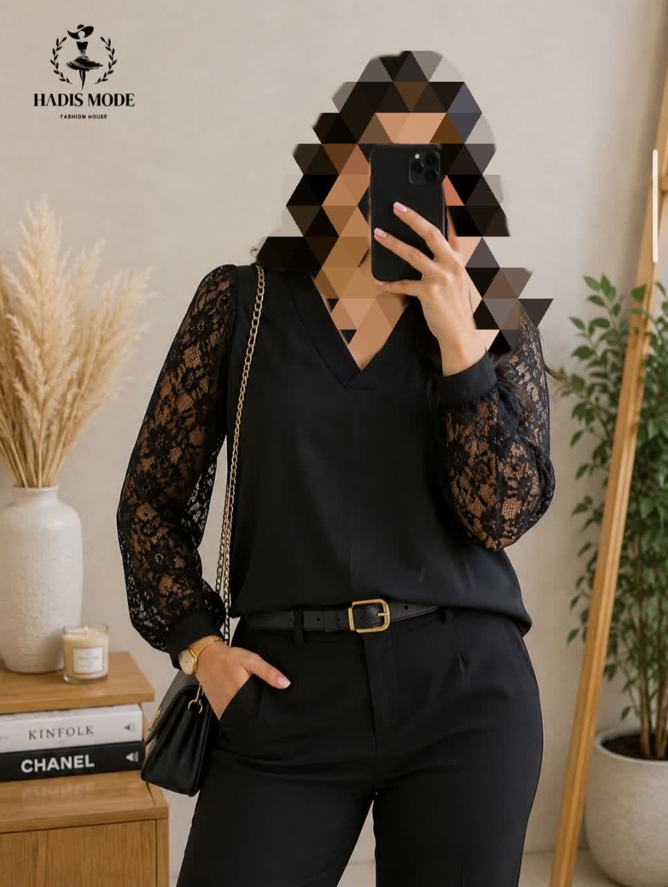 photo27988634229 شومیز زنانه مجلسی آستین گیپور