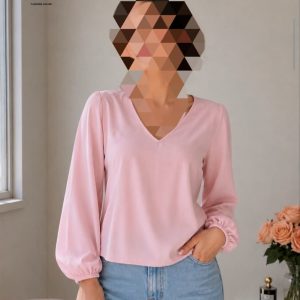 شومیز کرپ حریر زنانه دخترانه کالباسی وارداتی برند SHEIN